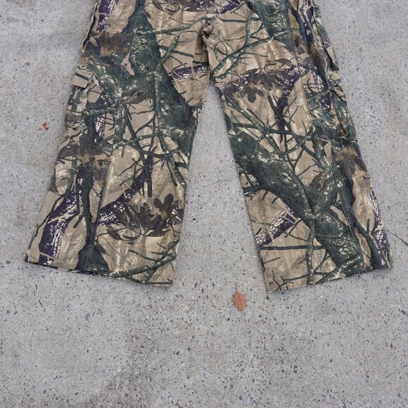 PLT Plus Khaki Abstract Camo Wide Leg Cargo Pants 18 Cotton - Picture 6 of 8